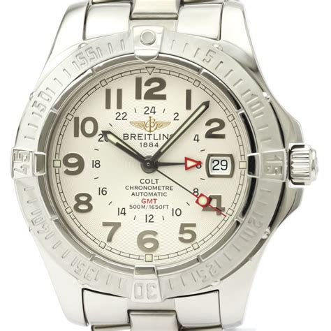 breitling colt gmt a32350 steel 40mm mens watch|Breitling colt gmt specs.